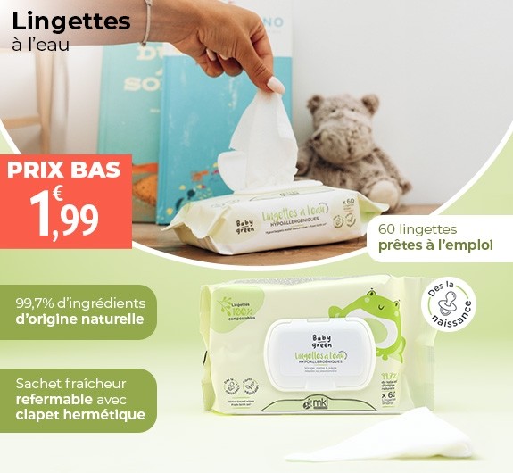 Prix bas MKL Baby Green Lingettes à l'eau