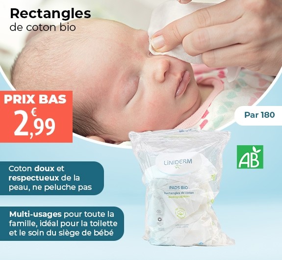 Prix bas Gilbert Liniderm rectangles de coton Bio