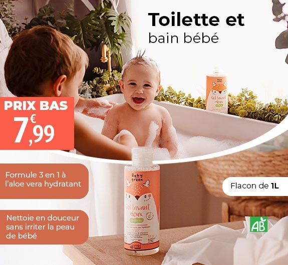 Prix bas Gel lavant doux Baby Green Bio