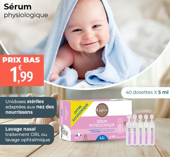 Prix bas  Sérum physiologique